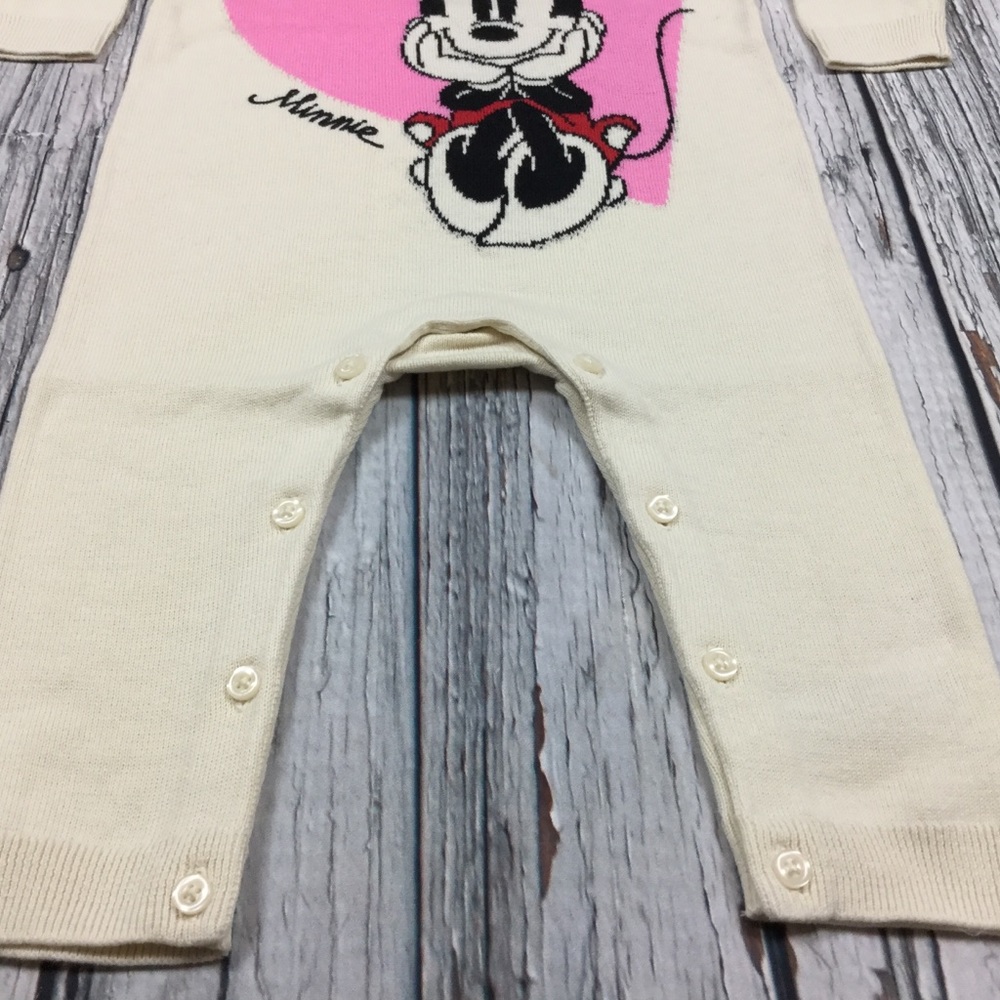Baby Gap Girls 0 3 6 12 Months Minnie Mouse Sweater Romper - Picture 3 of 5